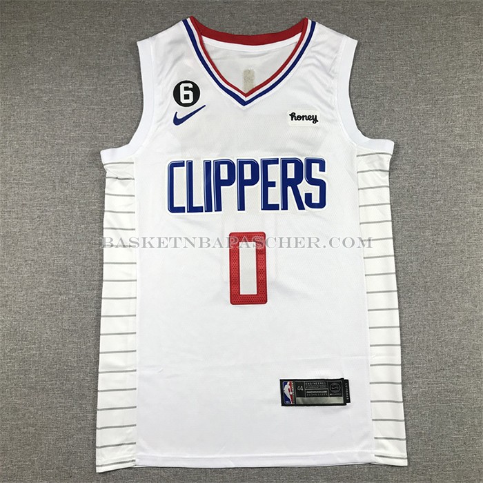 Maillot Los Angeles Clippers Russell Westbrook NO 0 Association 2022-23 Blanc